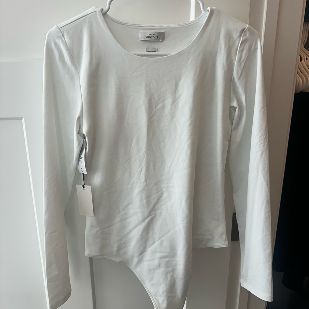 Babaton Cream Long Sleeve Bodysuit